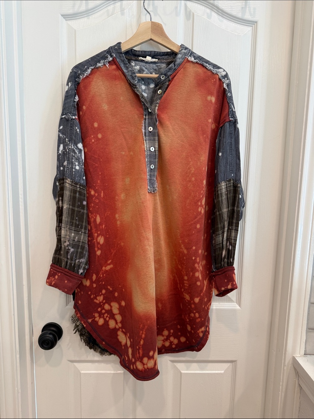 Oli & Hali plaid patchwork tunic